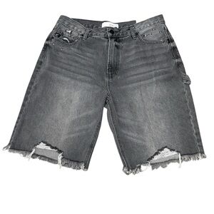 KanCan Estillo Vintage 90s Cargo Mom Jean Shorts Y2K  Distressed Hem